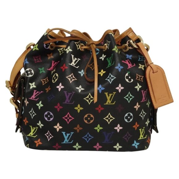 LOUIS VUITTON Monogram Multicolor Petit Noe Bag Black M42230 LV Auth PP401A - Picture 2 of 16